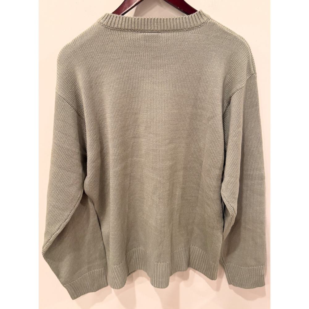 US Polo Assn Gray American Flag Crewneck Sweater Mens Medium Acrylic Knit - Picture 2 of 8
